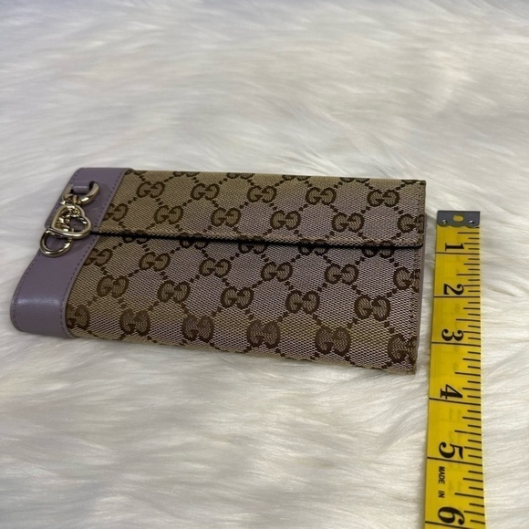 GUCCI gg horsebit canvass long wallet in lavender - Picture 14 of 15